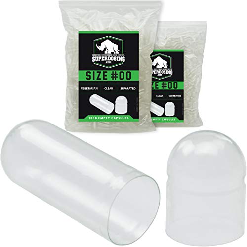 Pharma-Grade, Pre-Separated Capsules Bulk Gel Pack. Many Sizes/Amounts Available. In Resealable Bag. Flavorless and Gluten-Free. Clear Locking Gelatin Caps for Custom Vitamins or Nootropics