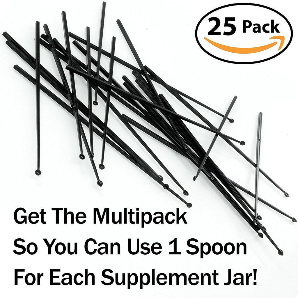 SuperDosing Superdosing Static-Free Micro Scoop 6 milligram - 10 mg  Measuring Spoons 25 Pack. Sturdy Design For Easy, Mess-Free Nootropic Su