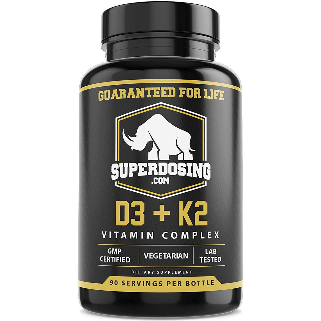 Max Strength D3 and K2: 10,000 iu D and 1500 mcg K2 by SuperDosing. 270x 2in1 High Potency Caps for Heart and Bone Health. Vitamin D and VIT K Supplement Boosts Energy and Immune System